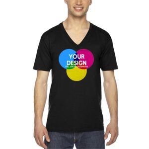 3-Piece Low Min American Apparel Full Color V-Neck T Shirt