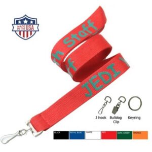 USA Made Polyester Lanyard 3/4" (20mm) Rush ID Badge Holder