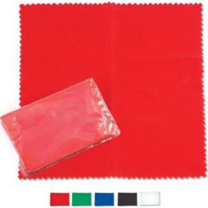 Colored Microfiber Cloth in Clear Pouch