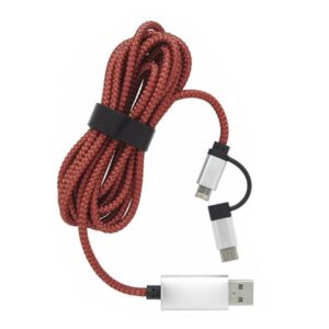 8ft Dual Charging Cable with USB-C