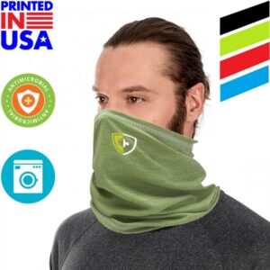 Heathered Neck Gaiter w/ Full Color Imprint Antimicrobial