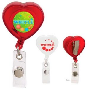 Caring Heart Retractable Badge Holder