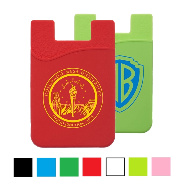 Domestic Silicone Phone Wallet w/ single pocket card holder