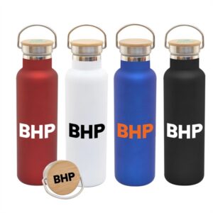 20oz. Satin Vacuum Tumbler with Bamboo Lid