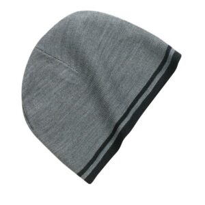 Port & Company Fine Knit Skull Cap with Stripes.
