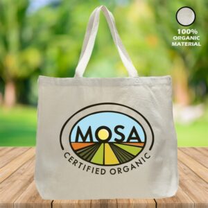 Organic Canvas Tote - 7 oz. Jumbo Tote Bag 20"W x 15"H x 5"G