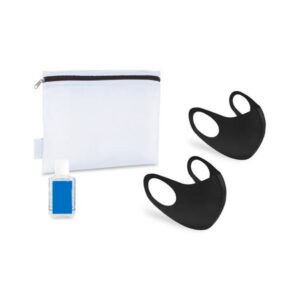 Reusable Stretch Face Masks (2 pack) and Hand Sanitizer Kit