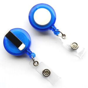 Transparent Retractable Round Badge Holder