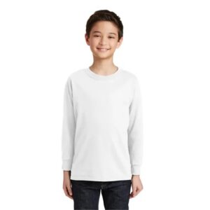 Gildan Youth Heavy Cotton 100% Cotton Long Sleeve T-Shirt.