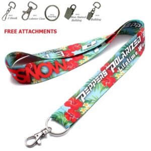 3/4" Lanyard Full Color Dye Sublimation Neck ID Badge Holder