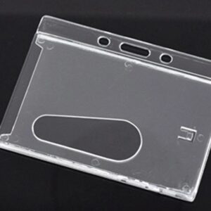 Vertical Hard Plastic ID Badge Holder