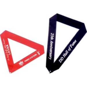 Custom Satin Neck Ribbon Sewn with Ring