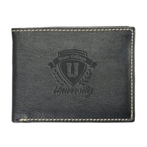 Andrew Philips® Leather Contrast Stitch Billfold Wallet