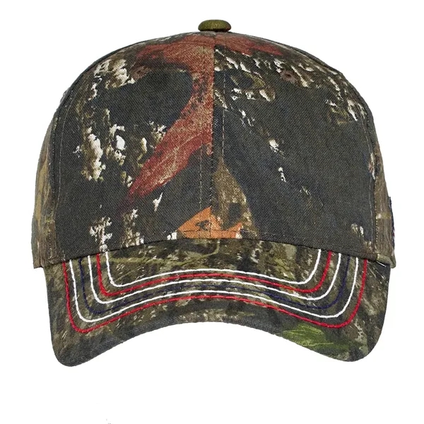 Port & Co Americana Contrast Stitch Camouflage Cap.