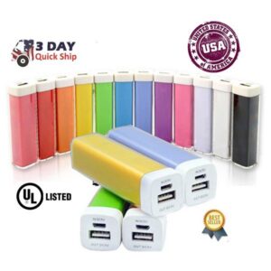 Acrylic/Plastic Galaxie USA made Power Bank w/ Cable