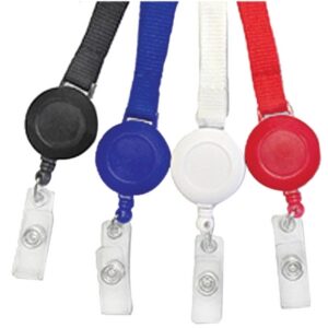 Flat Blank Lanyards with Badge Reel Combo
