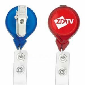 Tear-Drop No twist Badge Reel w/ Bulldog Clip