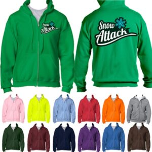 Athletic Winter Hooded Sweatshirt w/ Full Zip 7.5 oz