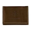 Andrew Philips® Leather Contrast Stitch Tri-Fold Wallet