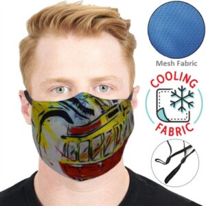 2-Layer Cooling Face Mask w/ Full Color Antibacterial Masks