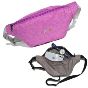 Waterproof 13"W x 6"H Heathered Fanny Packs w/ 1 Zipper