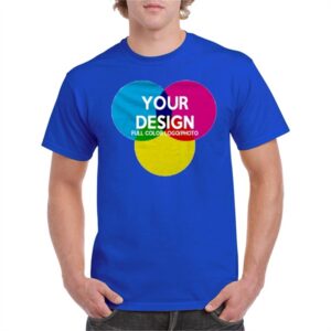 3-Piece Low Min Gildan 5.3 oz Full Color 100% Cotton T Shirt