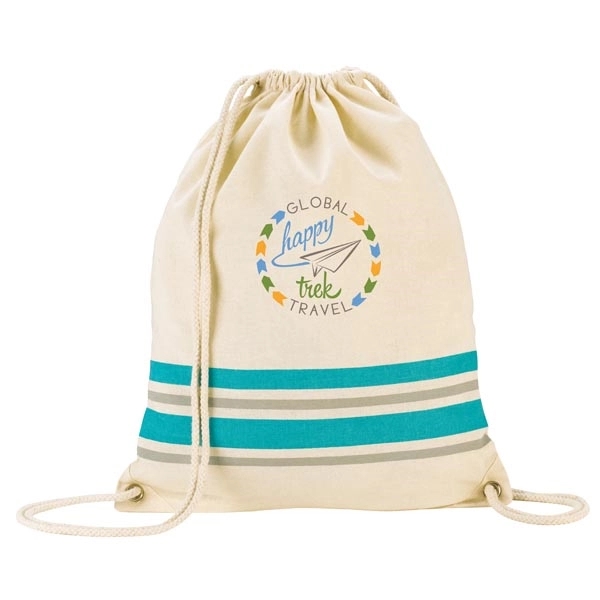 Springtide Cotton Drawstring Backpack