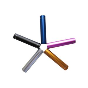 2600 mAH Anodized aluminum power bank with built-in LED