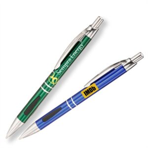 Engraved Metal Pens w/ Silver accents & Ballpoint Tip