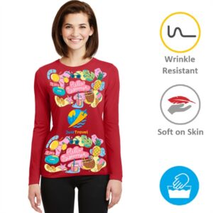 Women's Long Sleeve Round Neck T-Shirt w/ Sublimation