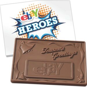 1 lb. 3D Season Greetings Custom Molded Chocolate Bars