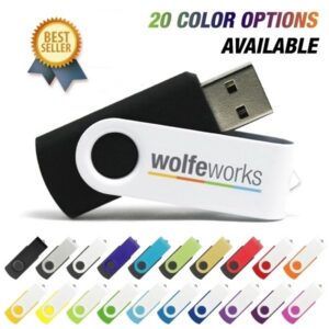 USB Flash Drive w/ Custom Imprint Rotating Swivel