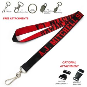 5/8" Woven Lanyard w/ Custom Logo Event ID Badge Holder