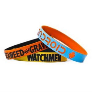 Color Coat Silicone Wristband w/ Custom Imprint Dual Layer
