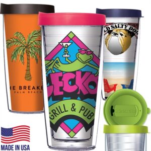 16 oz Travel Tumbler w/ Full color Wrap Imprint Double Wall
