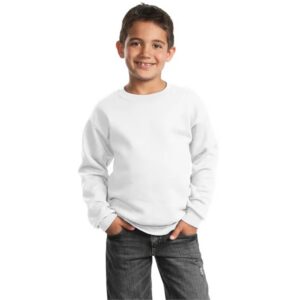 Port & Co Youth Core Fleece Crewneck Sweatshirt.