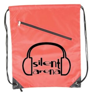 Nylon drawstring with front zipper