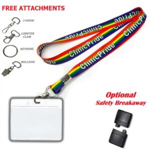 Combo USA Made Dye Sublimated Lanyard w/ ID Badge Holder