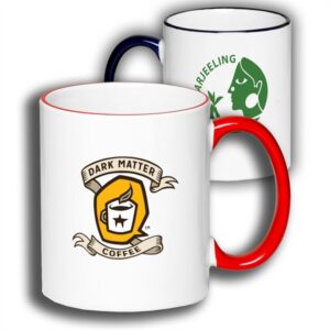 11 oz Two Tone Coffee Mugs w/ Custom Logo Ceramic Cup