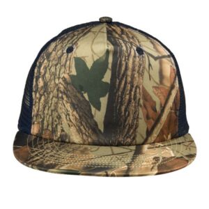 Twill Mesh Trucker Caps with Camouflage and Net Back