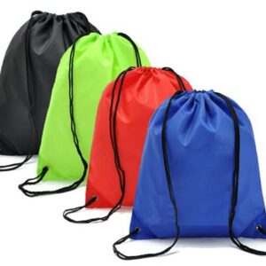 Nylon Drawstring Backpack w/ Reinforced Corner Gym Backpack