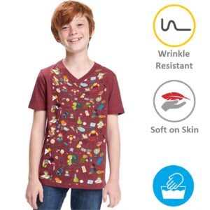 Youth V-Neck T-Shirts w/Edge-to-Edge Sublimation