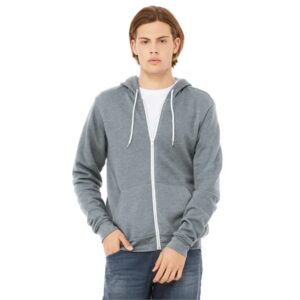 BELLA+CANVAS Unisex Sponge Fleece Full-Zip Hoodie.
