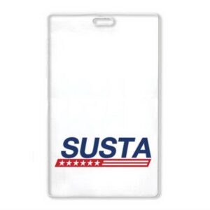 Large Printed Badge Holder 4"W x 6"H - Clear Vinyl