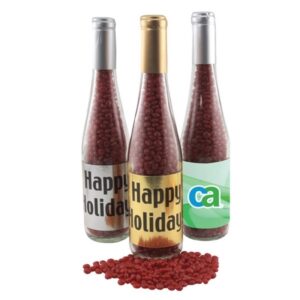 11" Champagne Bottle with Red Hots Candy