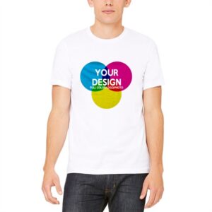 3-Piece Low Min Bella Canvas Full Color White Cotton T Shirt