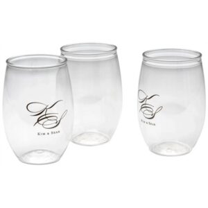 16 oz. Plastic Stemless Wine Glass