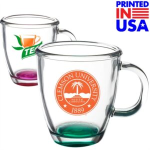 11.75 oz. Tapered Glass Coffee Mugs w/ Custom Imprint Cups