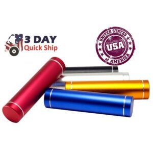 Anodized USA made Aluminum Rockette Power Bank w/ Cable