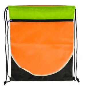 Multi Color Drawstring Bag with Zipper